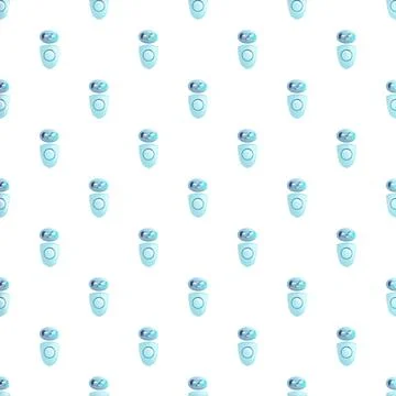 Repeating ai bots on white background pattern 스톡 일러스트