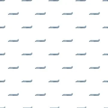 Repeating airplane pattern on white background for travel concept Stock Illustration