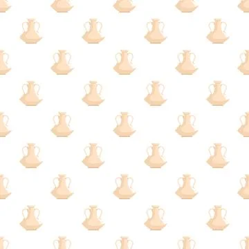Repeating amphora pattern creating a classic background Stock Illustration