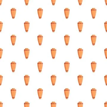 Repeating ancient amphora pattern on white background Stockillustratie