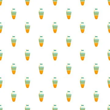 Repeating ancient egyptian vase pattern on white background Illustrazione stock