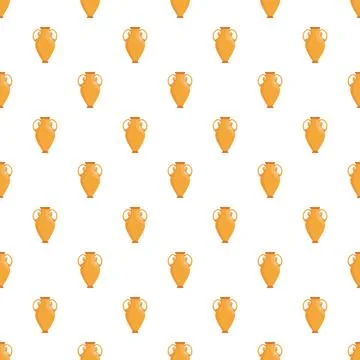 Repeating ancient greek amphora vector pattern design Stockillustratie