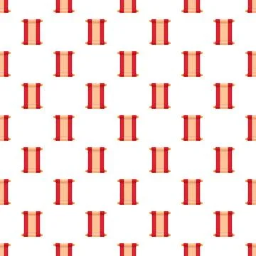 Repeating ancient scroll pattern on white background Stock Illustration