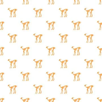 Repeating animal skeleton pattern on white background 库存插图