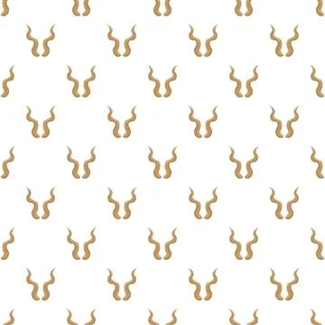 Repeating antelope horns pattern on white background 스톡 일러스트
