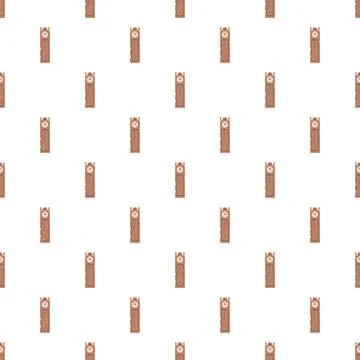 Repeating antique grandfather clock pattern showing time passing Stock Illustration