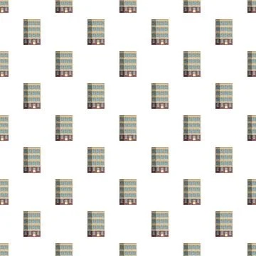 Repeating apartment building pattern seamless background design 스톡 일러스트