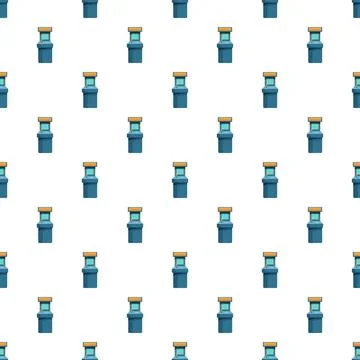 Repeating arcade game machines forming seamless pattern Stock Illustration