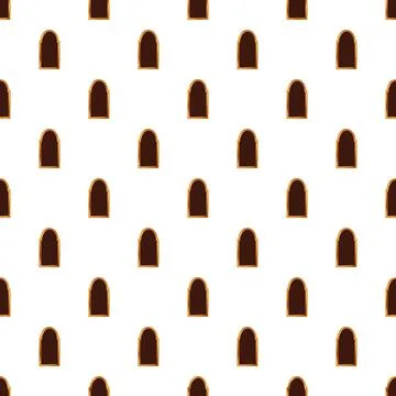 Repeating arch frames pattern on white background Illustrazione stock