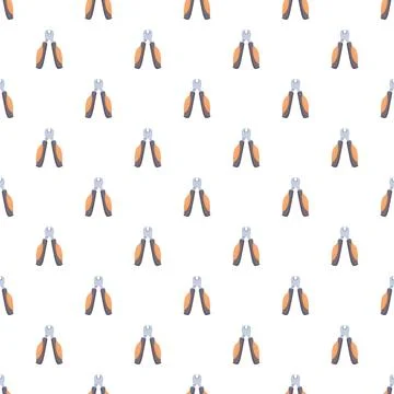 Repeating array of clipper tools creating a seamless pattern イラスト素材