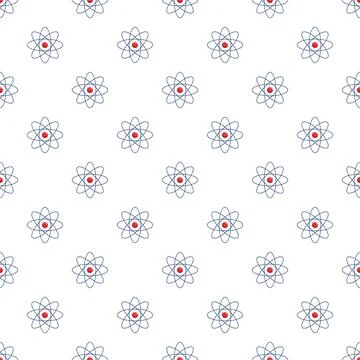 Repeating atomic structure pattern background for science concepts Stock Illustration