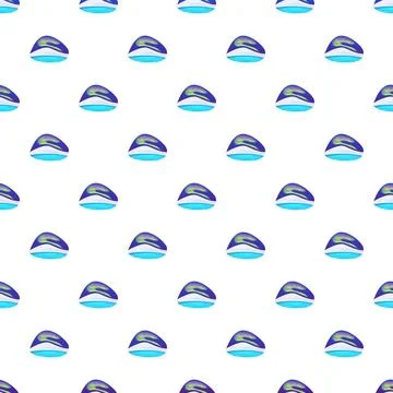 Repeating aurora borealis over snowy mountains pattern Stock Illustration