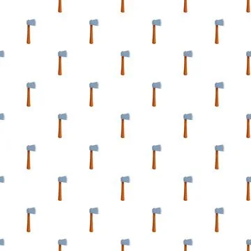 Repeating axe pattern creating a seamless background design Stock Illustration