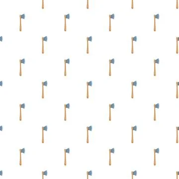 Repeating axe pattern on white background Stock Illustration