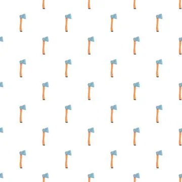 Repeating axe tool pattern on white background Illustrazione stock