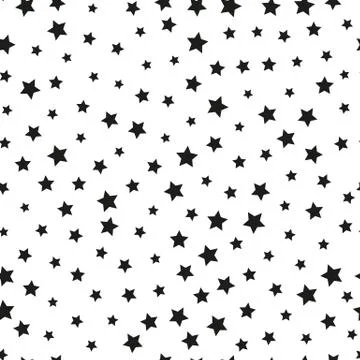 Repeating background from stars. Seamless pattern. Stock Illustration
