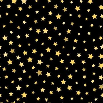 Repeating background from stars. Seamless pattern. Stock Illustration