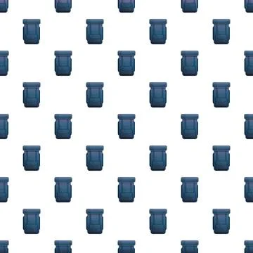Repeating backpack pattern illustrating adventure and travel concept 库存插图