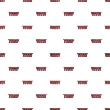 Repeating balcony window boxes creating exterior facade pattern Stock Illustration