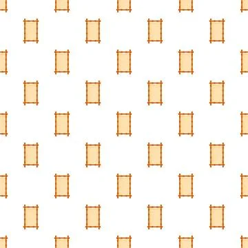 Repeating bamboo frames pattern on white background Illustrazione stock
