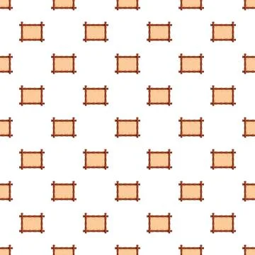 Repeating bamboo wood frame pattern background texture 스톡 일러스트
