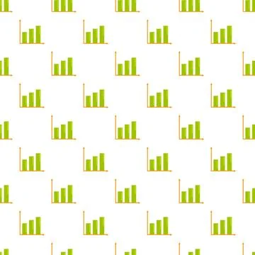 Repeating bar chart pattern showing financial data growth Illustrazione stock
