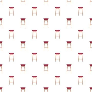 Repeating bar stool seamless pattern for interior design Stock Illustration