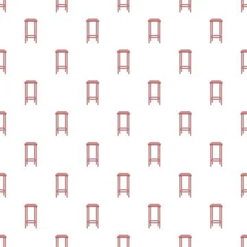 Repeating bar stool seamless pattern on white background Stock Illustration