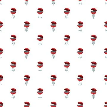 Repeating barbecue grill pattern providing background texture Ilustración de archivo