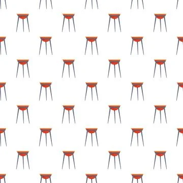 Repeating barbecue grill pattern on white background Illustrazione stock
