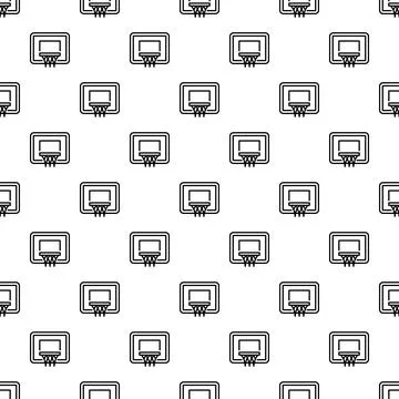 Repeating basketball backboard and net design 스톡 일러스트