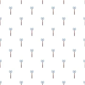 Repeating battle axe pattern for medieval warfare theme Stock Illustration