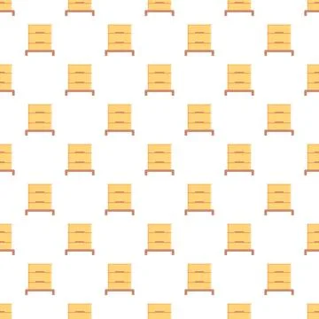 Repeating beehive boxes creating seamless apiary pattern イラスト素材