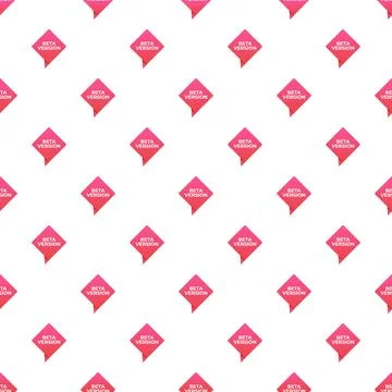 Repeating beta version icons forming a seamless background pattern 스톡 일러스트