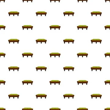 Repeating billiard tables creating a seamless pattern Illustrazione stock