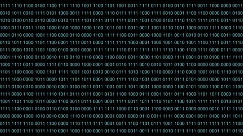 Repeating Binary Code Pattern on Black Background Stock Footage 299250903