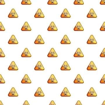 Repeating biohazard warning symbols creating safety pattern Stock Illustration