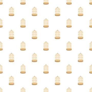 Repeating bird cage pattern creating seamless background イラスト素材