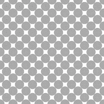 Repeating black and white circle pattern Illustrazione stock
