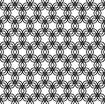 Repeating black and white grid pattern Stock Illustration
