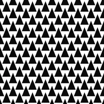 Repeating black and white vector triangle pattern Stock Illustration