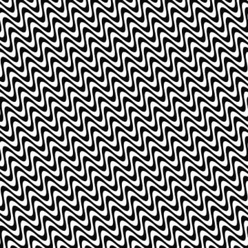 Repeating black and white wave pattern Stock Illustration