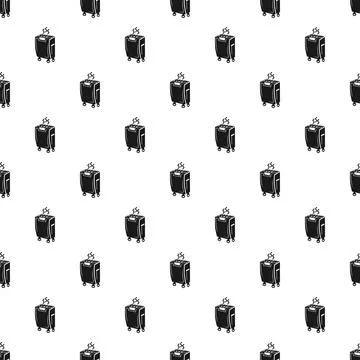 Repeating black electric heater pattern generating warmth イラスト素材