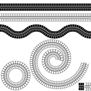 Repeating Black Rope Pattern Icon 스톡 일러스트