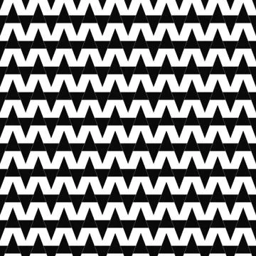 Repeating black white abstract triangle pattern Stock Illustration