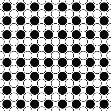 Repeating black white circle pattern 스톡 일러스트