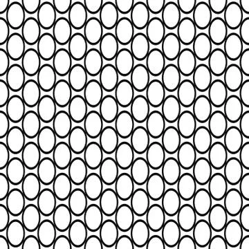Repeating black white ellipse pattern Stock Illustration