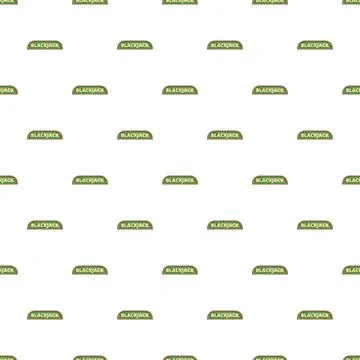 Repeating blackjack signs creating a gambling game pattern Stock Illustration