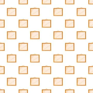 Repeating blank wooden picture frames seamless pattern 库存插图