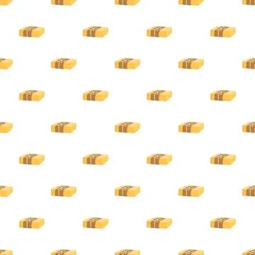 Repeating blocks of butter on a white background Illustrazione stock